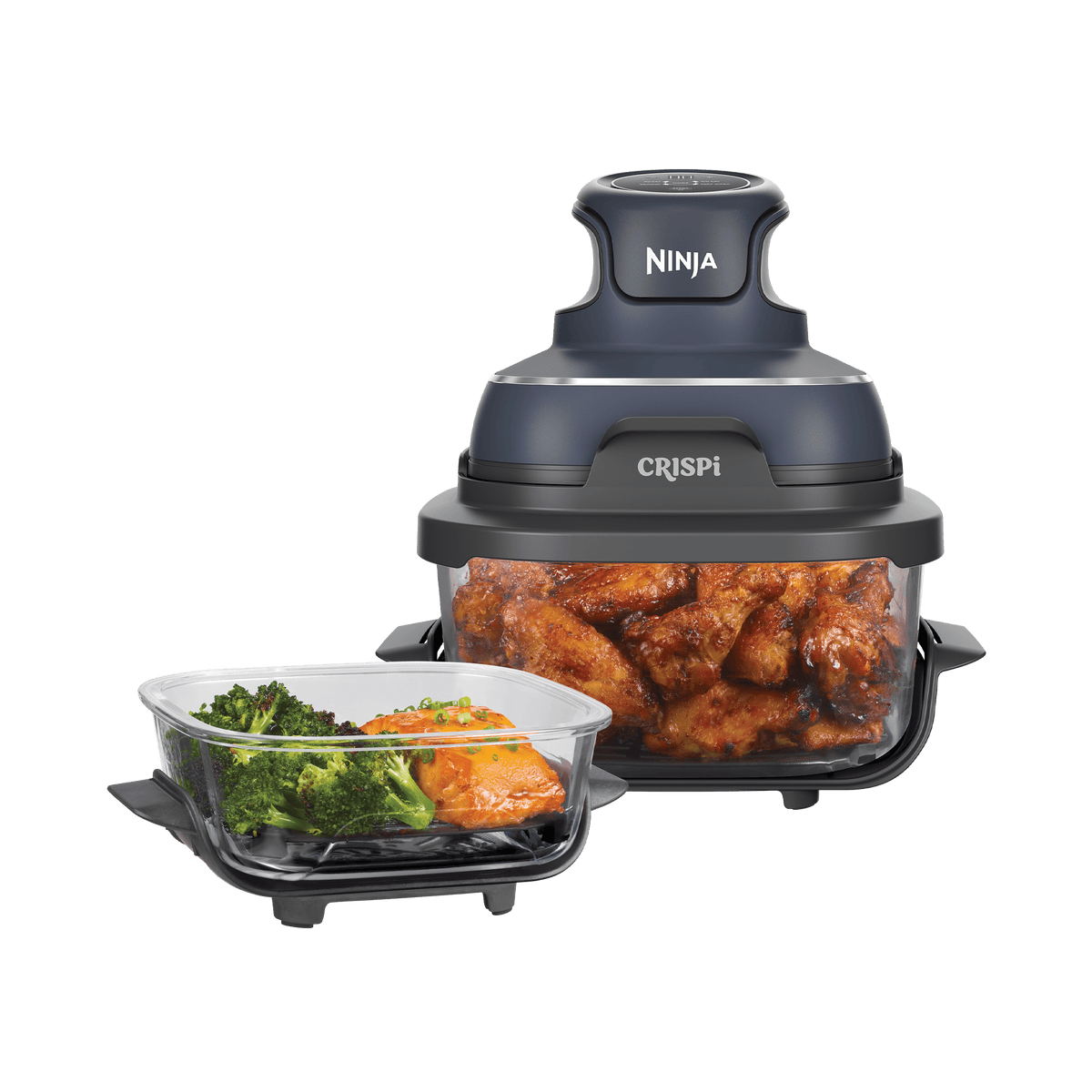 Air fryer en verre avec 8 modes CRISPi DualZone, Rose Quartz