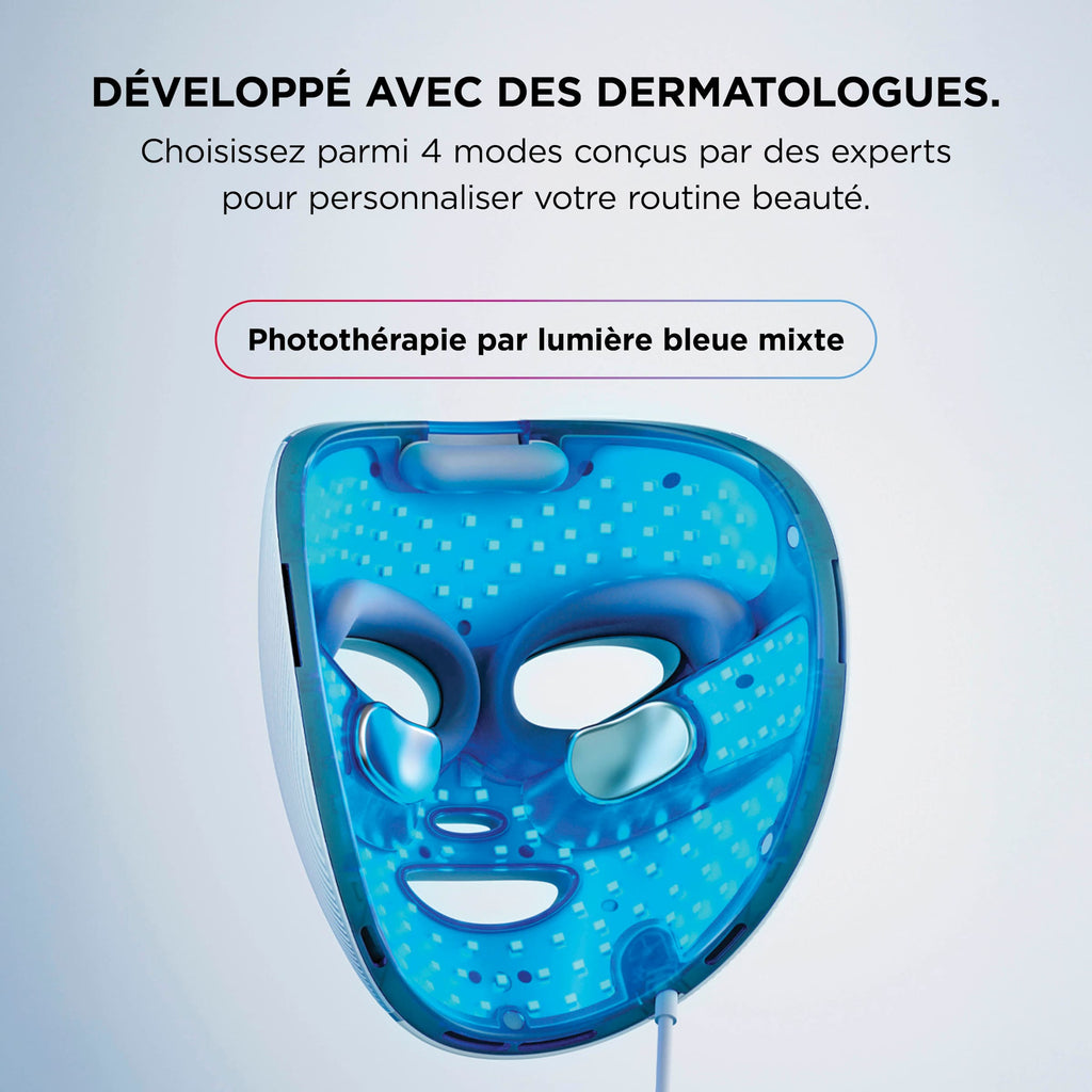 Masque LED Shark CryoGlow avec rafraîchissement du contour des yeux - Rose