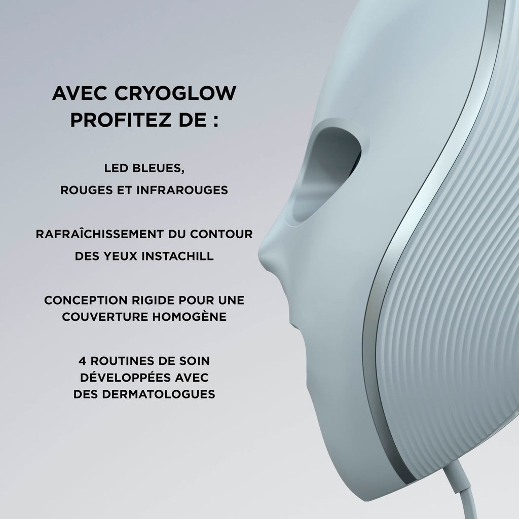 Masque LED Shark CryoGlow avec rafraîchissement du contour des yeux - Rose