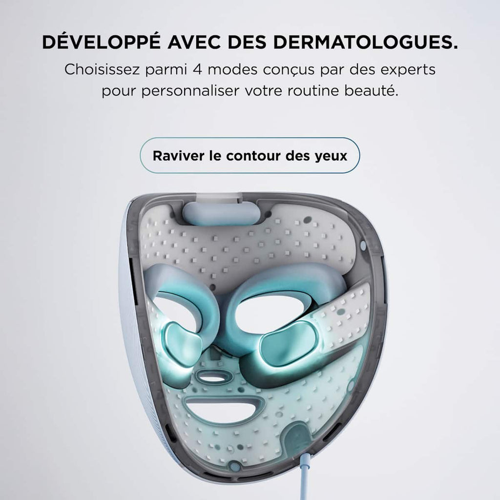 Pack Masque LED Shark CryoGlow bleu + Blender Gourde Ninja BlendBOSS (couleur au choix)