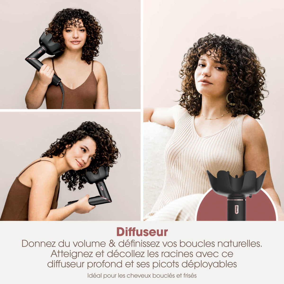 Multi-Styler et Sèche-Cheveux Shark FlexStyle sur-mesure Noir - 3 accessoires au choix