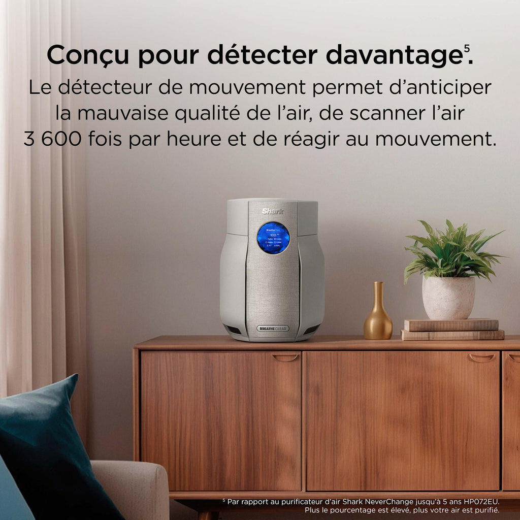 Purificateur d'air Shark BreatheClear Compact avec NeverChange6, jusqu'à 28 m²​ - Beige