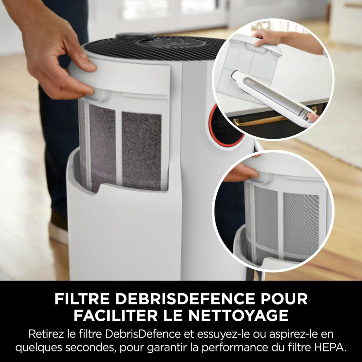 Purificateur d'air Shark NeverChange5, jusqu'à 60 m²​
