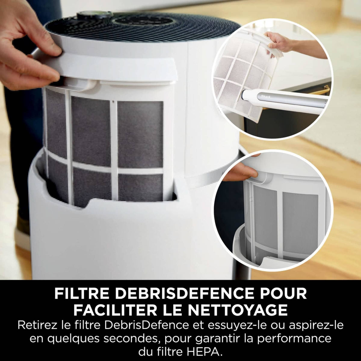 Purificateur d'air Shark NeverChange5 MAX, jusqu'à 200 m²​