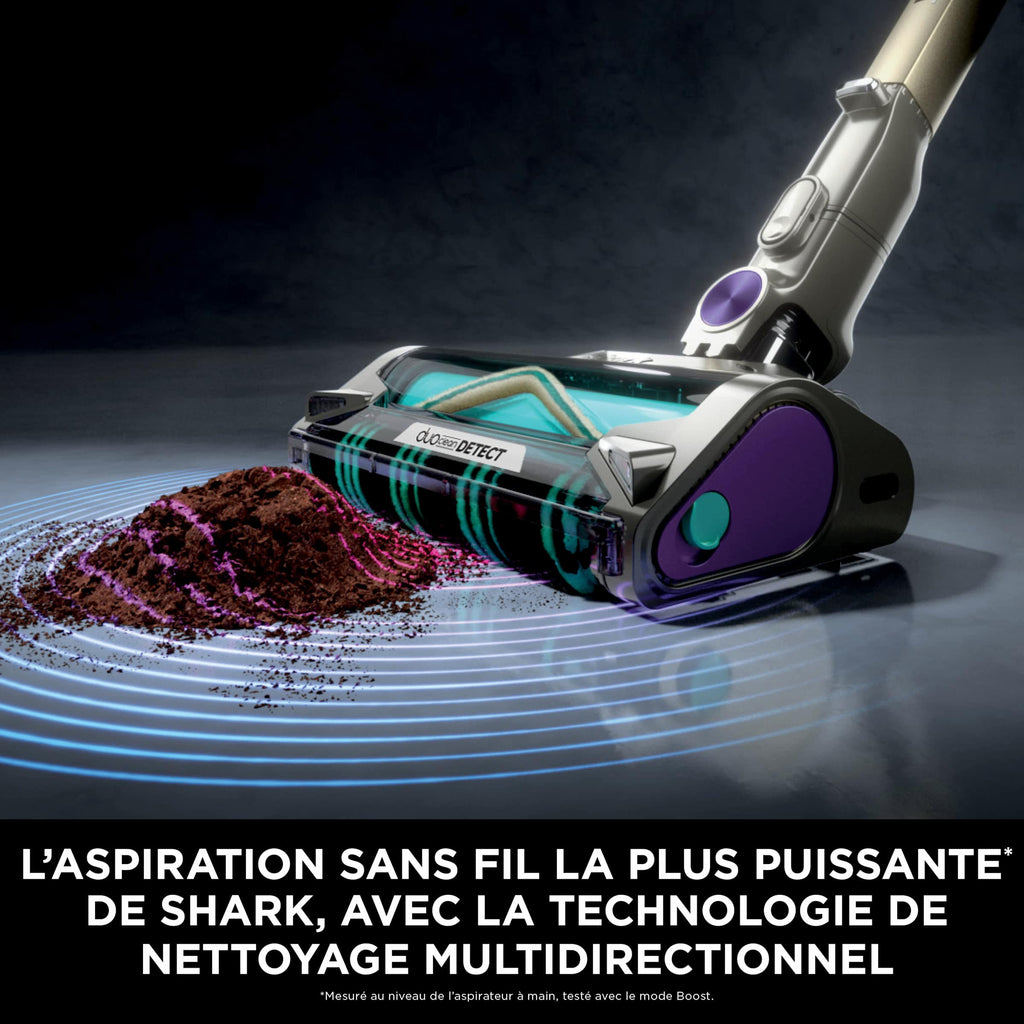 Aspirateur sans fil Shark PowerDetect Clean & Empty spécial poils d’animaux avec double batteries amovibles