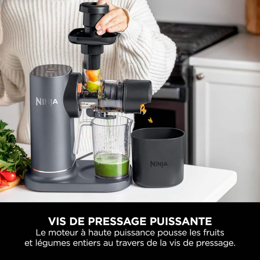 Extracteur de jus à froid Ninja NeverClog - Pressage lent sans colmatage