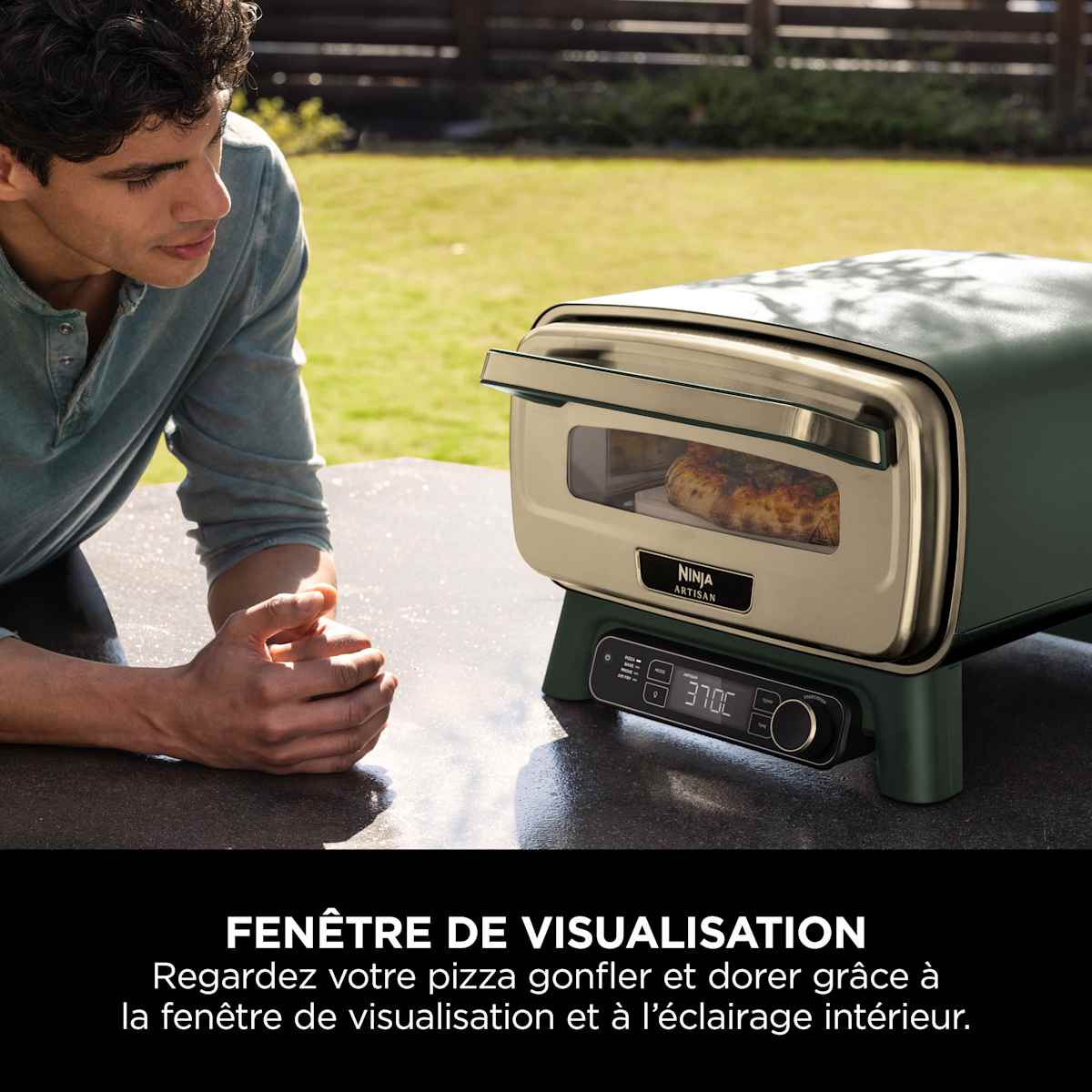 Four à pizza et Air Fryer électrique d’extérieur Ninja Artisan - Vert et Or MO201EUGN2