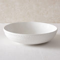 Dusklia - Margalo Beaded Serving Bowl - White