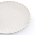 Dusklia - Mira Scalloped Set of 4 Dinner Plates - Off White