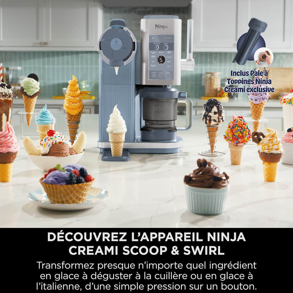 Machine à glaces et glaces à l’italienne 13-en-1 Ninja CREAMi Scoop & Swirl
