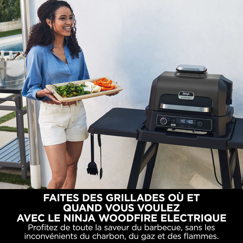Barbecue électrique et fumoir Ninja Woodfire Pro XL avec thermosonde Smart Cook OG850EU