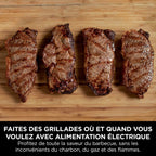 Barbecue électrique et fumoir Ninja Woodfire Pro Connect XL avec housse - Noir et Or