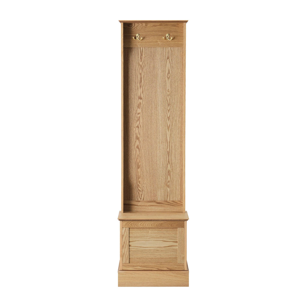 Meuble de rangement d'entrée Ruby peu encombrant - Bois clair
