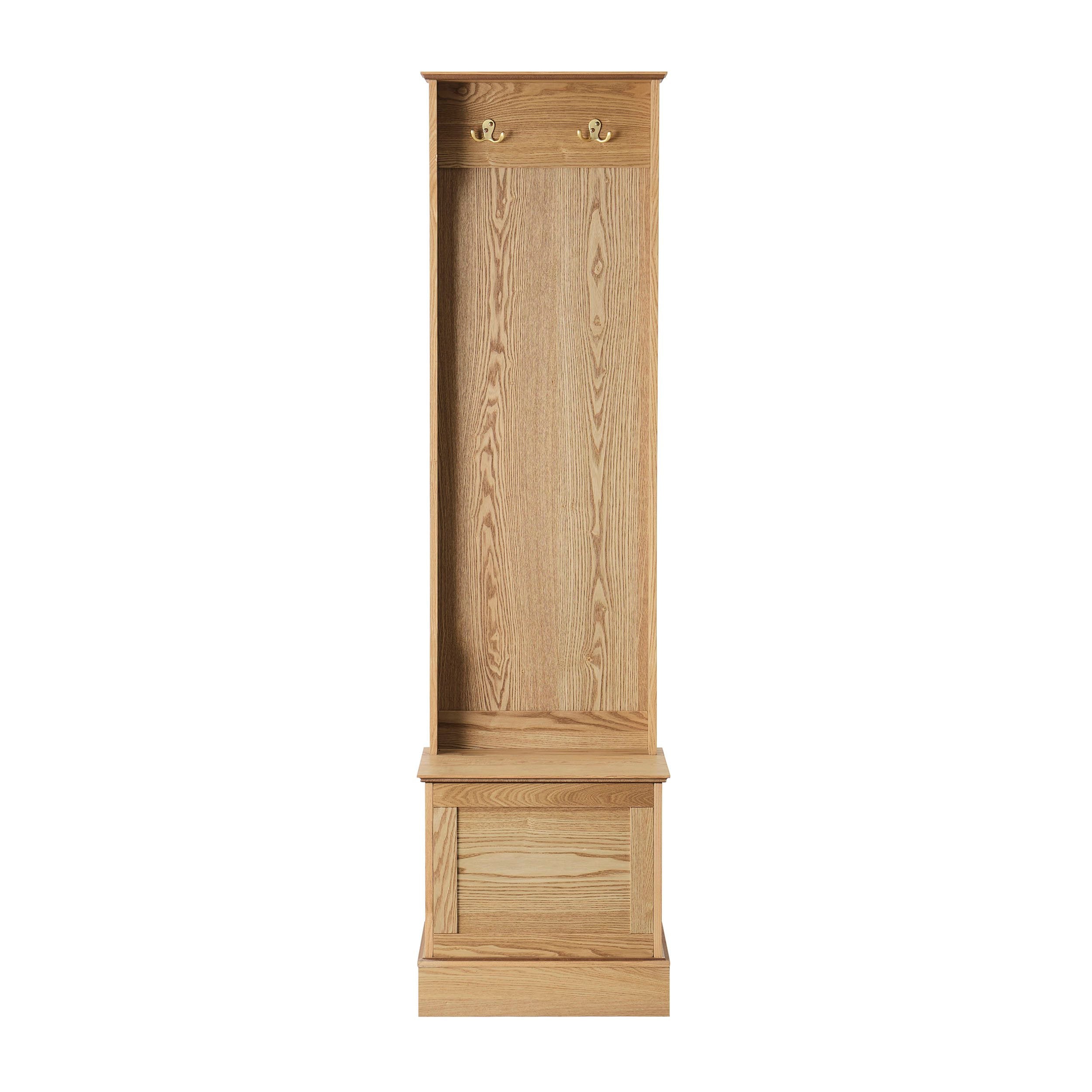 Meuble de rangement d'entrée Ruby peu encombrant - Bois clair