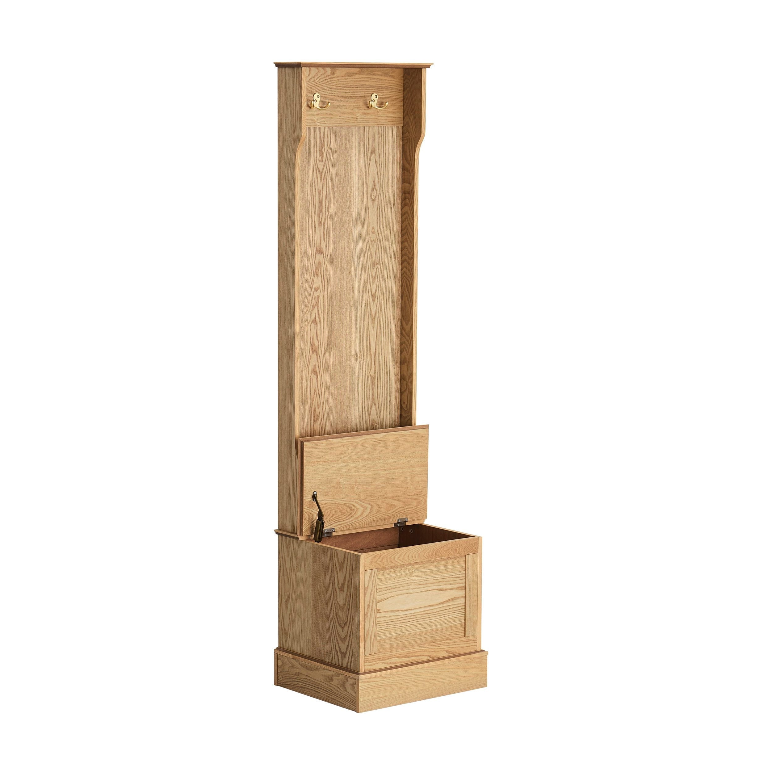 Meuble de rangement d'entrée Ruby peu encombrant - Bois clair