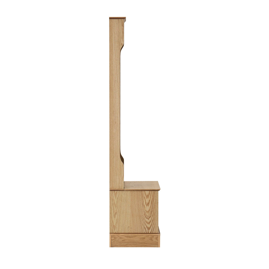 Meuble de rangement d'entrée Ruby peu encombrant - Bois clair