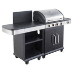 Barbecue gaz Majorque XL – 4 brûleurs 14,5 kW avec desserte