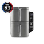 Air Fryer Ninja DoubleStack XL, verticale,  9.5L, 6-en-1, Gris