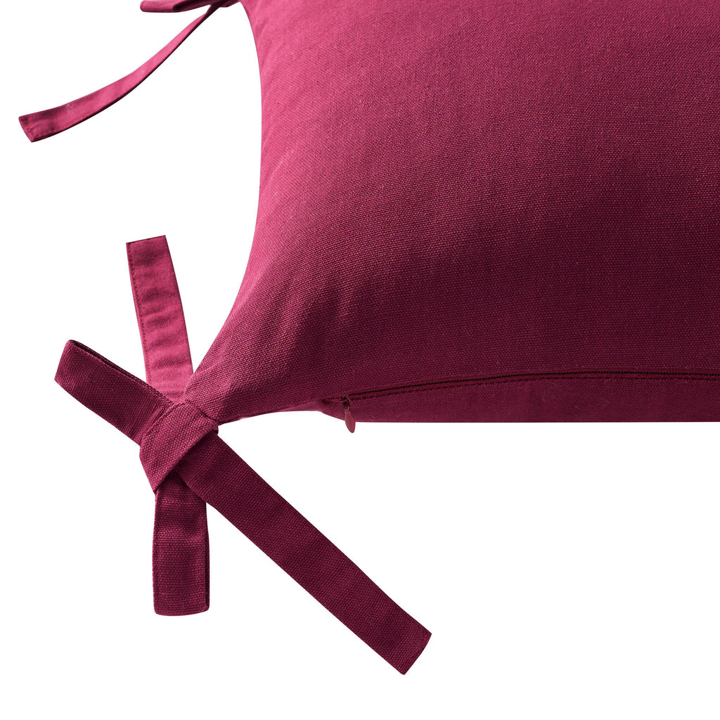 Housse de coussin Sunny Bow 100 % coton - Framboise intense