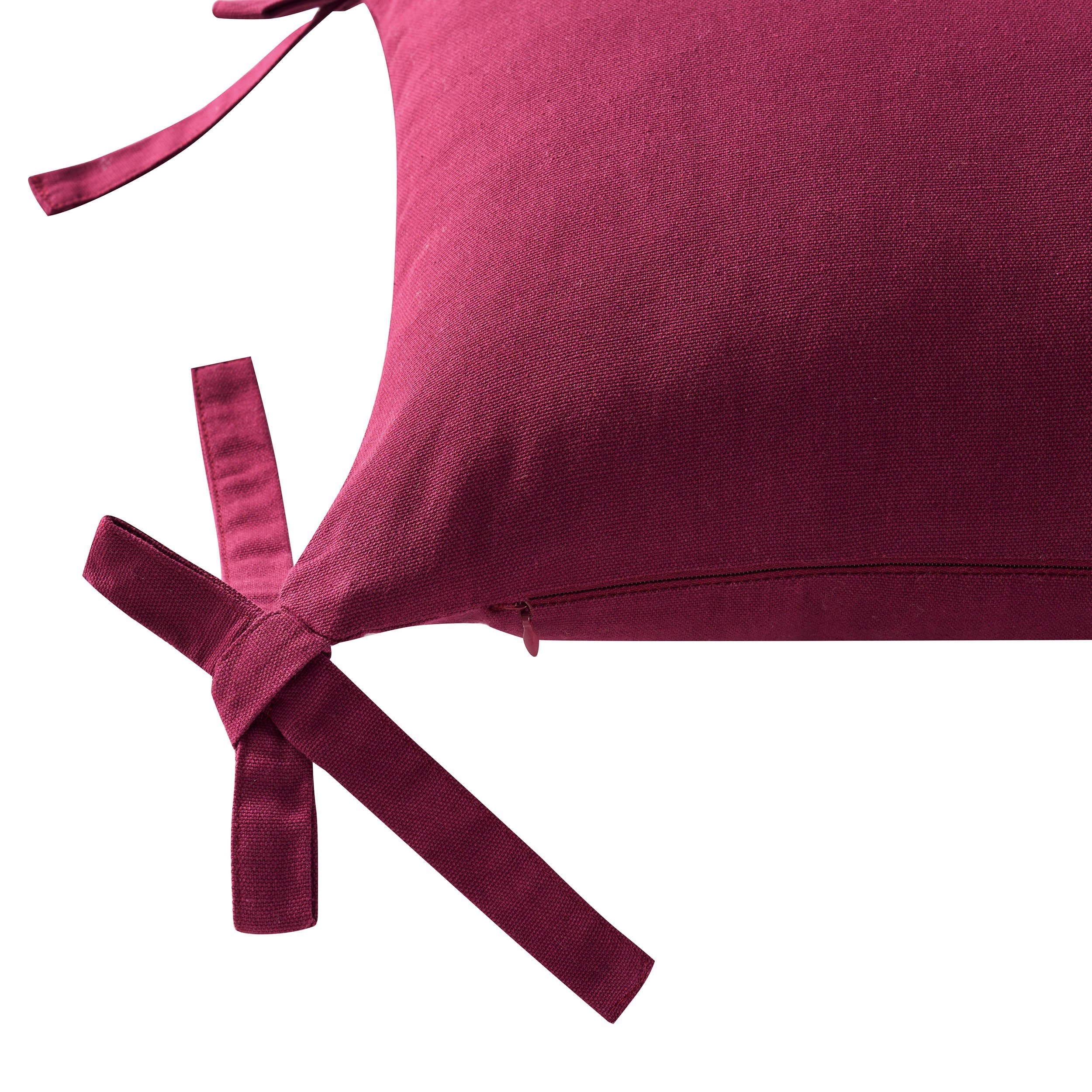 Housse de coussin Sunny Bow 100 % coton - Framboise intense
