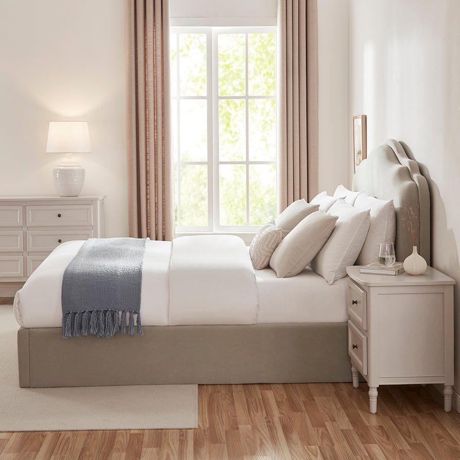 Dusklia - Wiltshire Ottoman Storage Bed - Stone