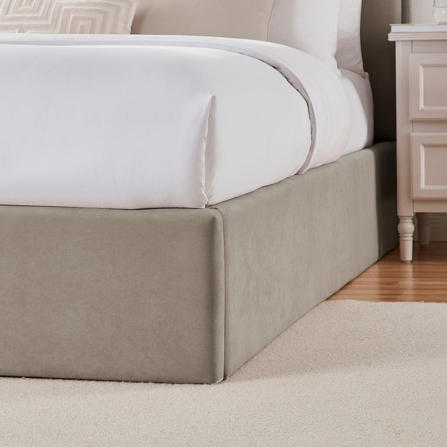 Dusklia - Wiltshire Ottoman Storage Bed - Stone
