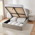 Dusklia - Wiltshire Ottoman Storage Bed - Stone