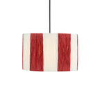 Dusklia - Abi Raffia Stripe Ceiling Shade - Red