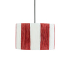 Dusklia - Abi Raffia Stripe Ceiling Shade - Red