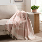 Dusklia - Abstract Floral Sofa Throw - Pink Sand