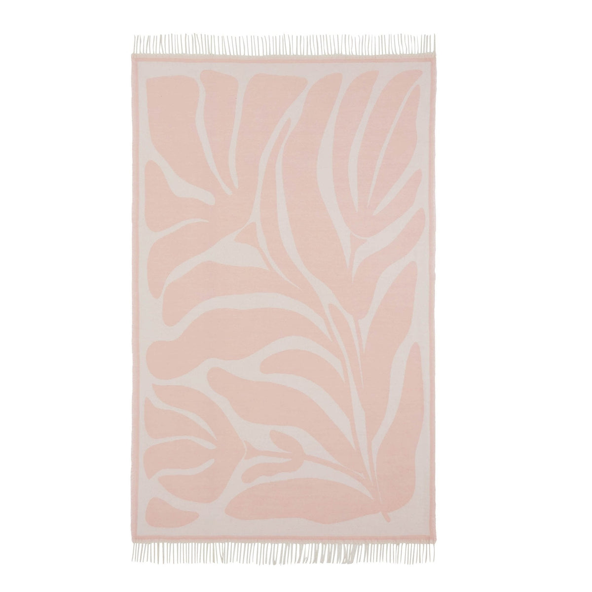 Dusklia - Abstract Floral Sofa Throw - Pink Sand
