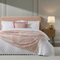 Dusklia - Abstract Floral Throw - Pink Sand