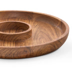 Dusklia - Acacia Chip & Dip Serving Bowl - Natural