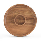 Dusklia - Acacia Chip & Dip Serving Bowl - Natural