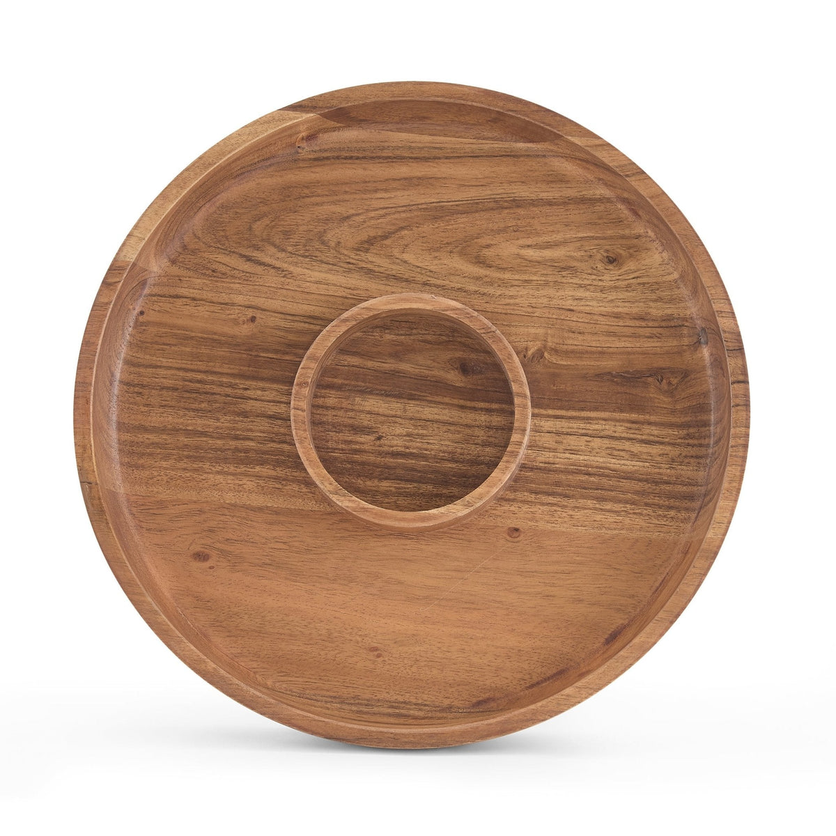 Dusklia - Acacia Chip & Dip Serving Bowl - Natural