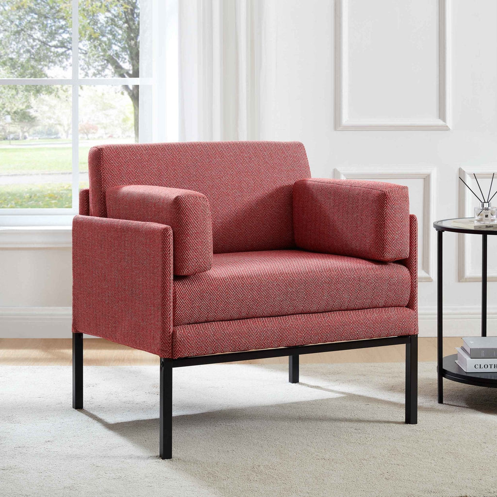 Dusklia - Ada Accent Chair - Berry Chevron