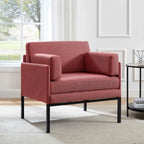 Dusklia - Ada Accent Chair - Berry Chevron