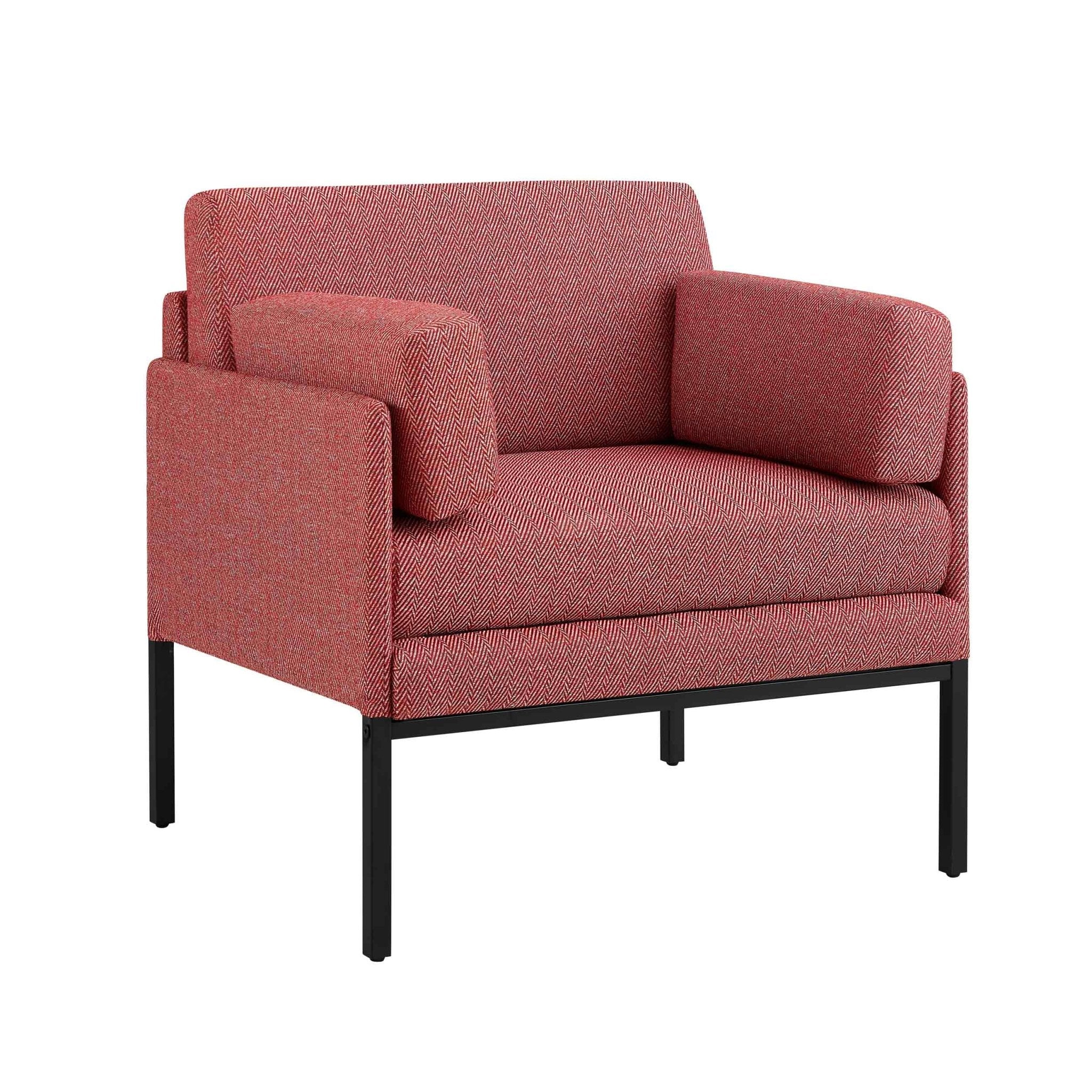 Dusklia - Ada Accent Chair - Berry Chevron