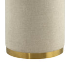 Dusklia - Adelaide Gold Base Storage Stool - Beige