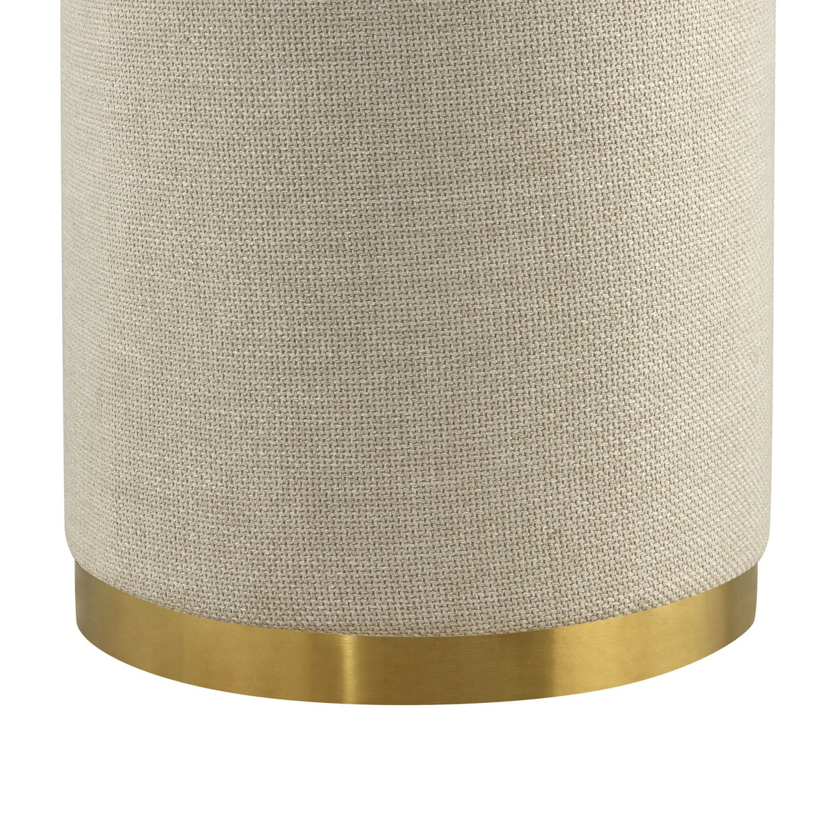 Dusklia - Adelaide Gold Base Storage Stool - Beige