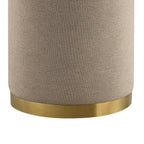 Dusklia - Adelaide Gold Base Storage Stool - Oatmeal