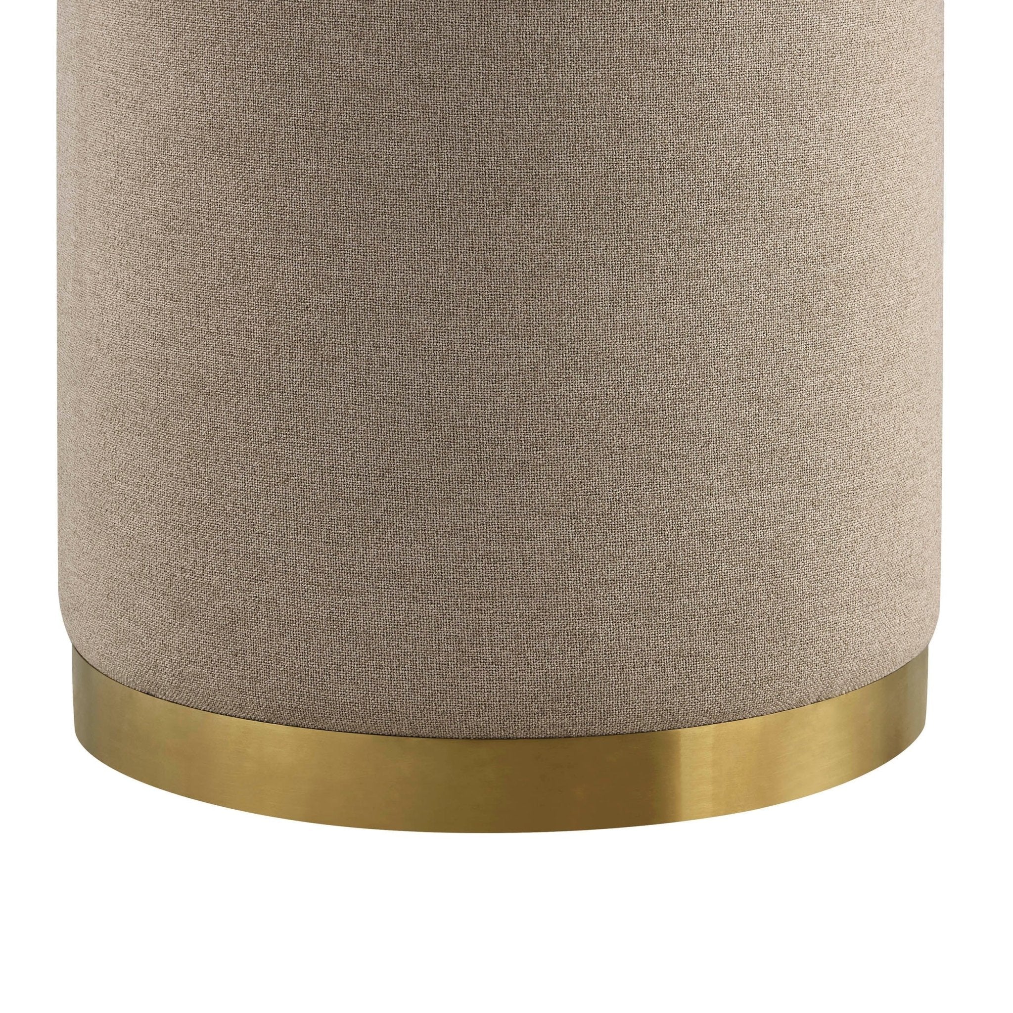 Dusklia - Adelaide Gold Base Storage Stool - Oatmeal