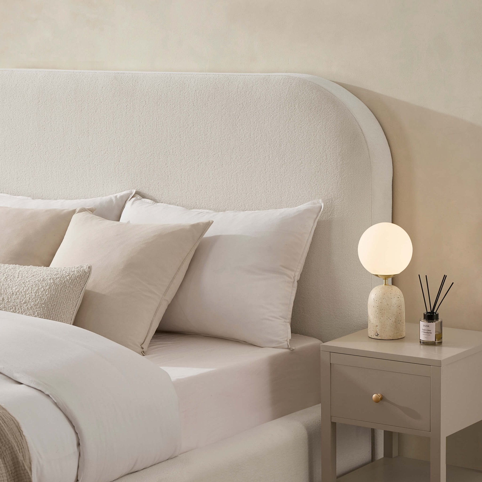 Dusklia - Aintree Ottoman Storage Bed - Teddy Cream