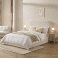 Dusklia - Aintree Ottoman Storage Bed - Teddy Cream