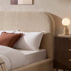 Dusklia - Aintree Ottoman Storage Bed - Textured Oatmeal