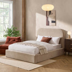 Dusklia - Aintree Ottoman Storage Bed - Textured Oatmeal