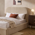 Dusklia - Aintree Ottoman Storage Bed - Textured Oatmeal