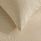 Dusklia - Alanna Linen Look Jacquard 100% Cotton Duvet Cover & Pillowcase Set - Natural