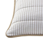 Dusklia - Albi Stripe Seersucker Cushion Cover - Natural/White