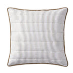 Dusklia - Albi Stripe Seersucker Cushion Cover - Natural/White